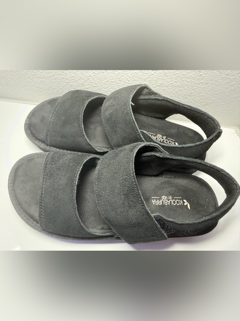 UGG Koolaburra W Tizz Sandal - Black Platform Slide (W/ BLK) Sz 6 - Picture 14 of 14